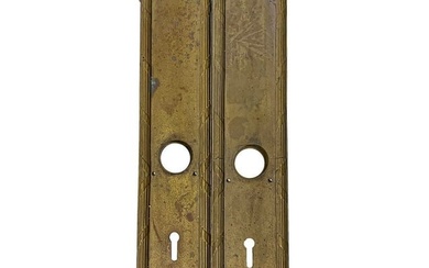 Antique French Pair of Bronze Door Plates