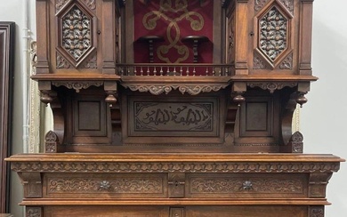 Antique French Renaissance Server/ Buffet Carved Walnut