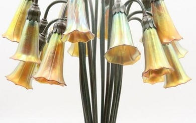 Marked Tiffany Studios Lily Lamp