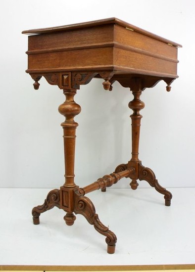 Antique sewing table - Oak - Early 20th century