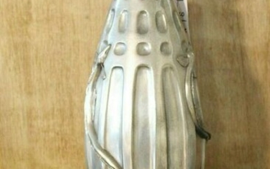 Art Deco Bronze Silvered Vase, Salamanders , Style of