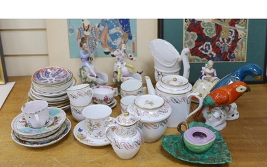 Assorted Continental ceramics, mainly 19th century, includin...