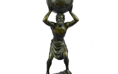 Atlas Holding The World Bronze Sculpture