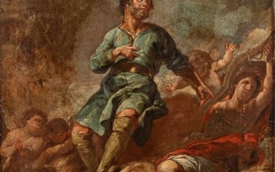 Attributed to CORRADO GIAQUINTO (Italy, 1703 - 1765/66). "San Isidro the farmer." Oil on canvas....