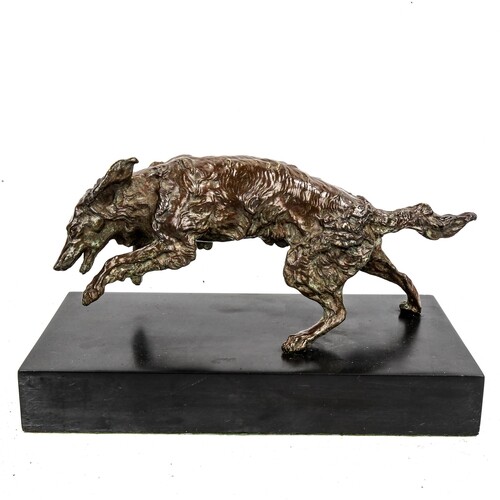 Attributed to Jules Moigniez, patinated bronze sculpture, ru...