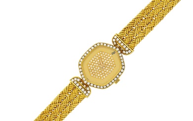 Audemars Piguet Triple Strand Gold and Diamond Mesh Wristwatch