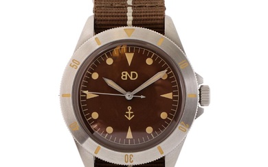 BND A wristwatch of steel. Model MNBRO. Mechanical movement with automatic winding,...