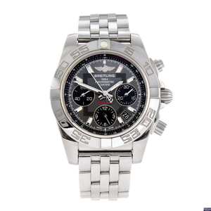 BREITLING - a gentleman's stainless steel Windrider Chronomat 41 chronograph bracelet watch.
