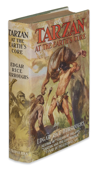 BURROUGHS, EDGAR RICE. Tarzan at the Earth's Core. Frontispiece by J. Allen St....
