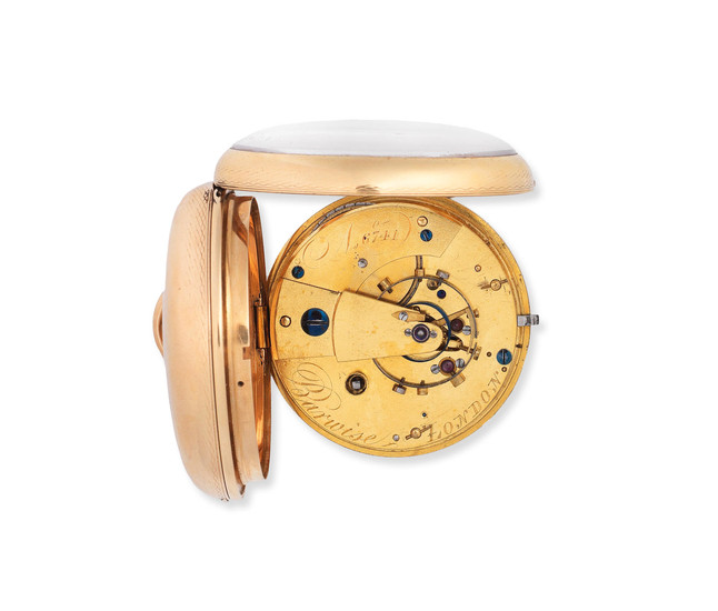 Barwise, London. An 18K gold key wind open face chronometer pocket watch
