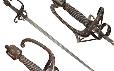Beautiful rapier, sword with silver inlay, Italy, In the style...