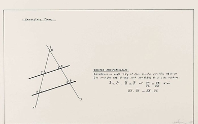 Bernar Venet (1941) - handsigniert - 68/165 - Geometrie Plane