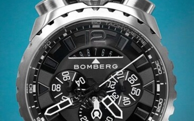 Bomberg - BOLT-68 Chronograph Black + Chain and Medallion - BS45CHSS.050-8.3 - Men - 2011-present