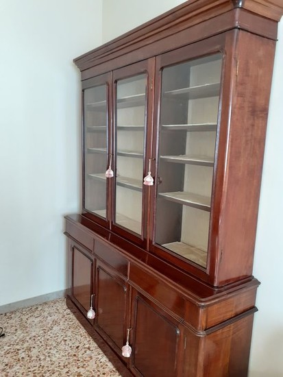 Bookcase, Bookcase 3 Doors (1) - Victorian - Mahogany - Late 19th century