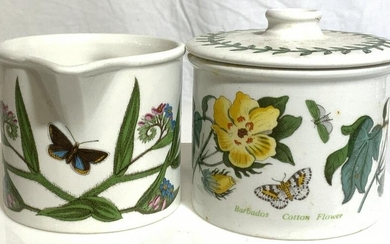 Botanic Garden Porcelain Lid. Sugar Bowl, Creamer