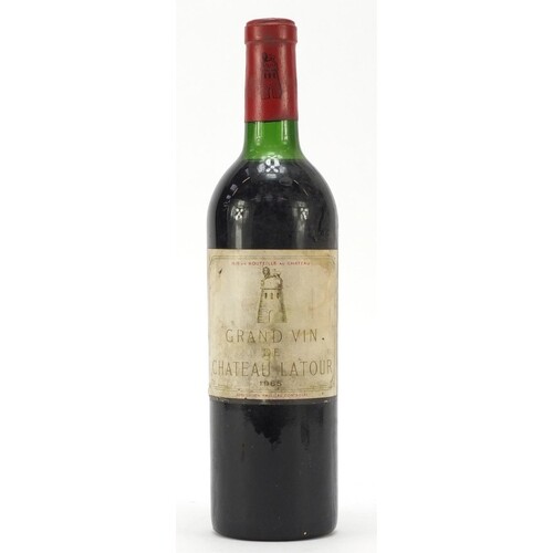 Bottle of 1965 Grand Vin De Chateau Latour red wine