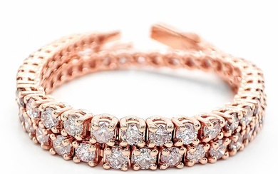 Bracelet Rose gold - 3.35 tw. Pink Diamond (Natural coloured)
