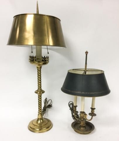 Brass Altar Stick Lamp, Bouillotte Lamp
