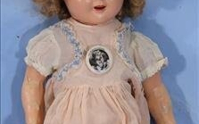Bright Eyes Temple, Shirley Temple doll, 23 in. T.