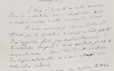 Buisson, Ferdinand Eigenhändiger Brief mit