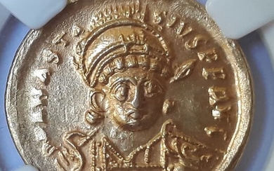 Byzantine Empire. Anastasius I (AD 491-518). AV Solidus,Constantinople