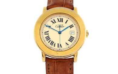 CARTIER - a gold plated Must de Cartier wrist watch, 32mm.