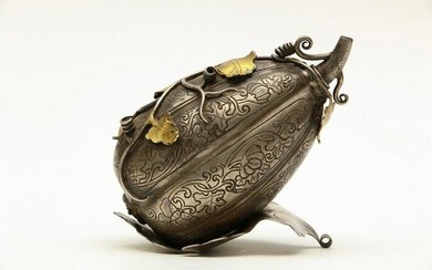 CHINESE STERLING SILVER GOURD MELON