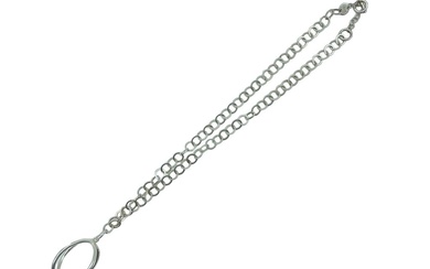 CHRISTOFLE Sautoir collier en argent 925/1000e composé d'une chaîne à maille anneaux centré d'un pendentif...