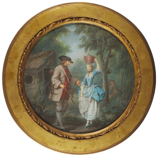 CIRCLE OF JACQUES CHARLIER | A HUNTSMAN AND A MILKMAID, CIRCA 1760