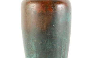 CLEWELL POTTERY COPPER FINISHED ARTS AND CRAFTS VASE