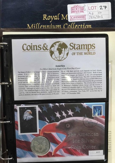 COIN COVERS: Two albums with the collection of GB & Worldwid...