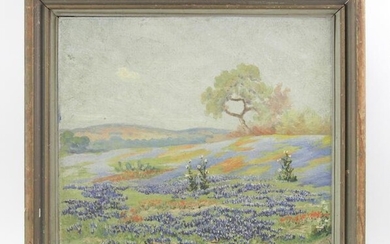 Attr to Julian Onderdonk, Bluebells in Landscape
