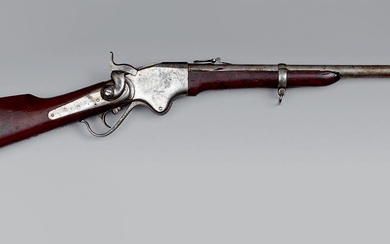 Carabine Spencer, civil war, calibre 52 ; bloc culasse marqué : “SPENCER (REPEATING) RIFLE CO...