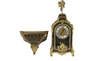 Cartel d'applique et son cul de lampe Napoléon III. Mécanisme signé Dumoulinneuf à Paris