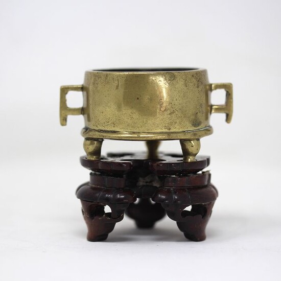 Censer (2) - Bronze, Wood - China - Qing Dynasty (1644-1911)