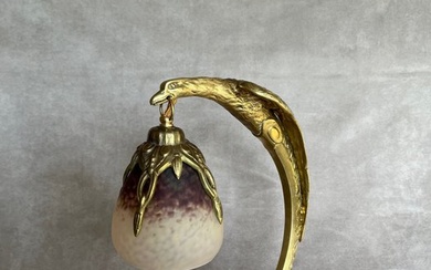 Charles Ranc et Charles Schneider - Desk lamp - eagle - Bronze, Glass
