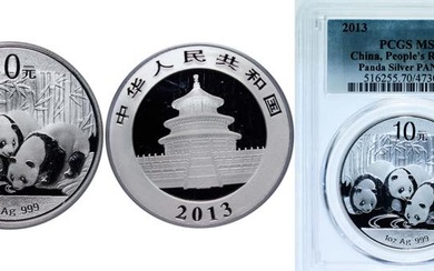 China People's Republic of China 2013 10 Yuan (Panda) Silver...