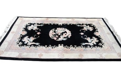 Chinese Art Deco Wool Hand Knotted Oriental Rug