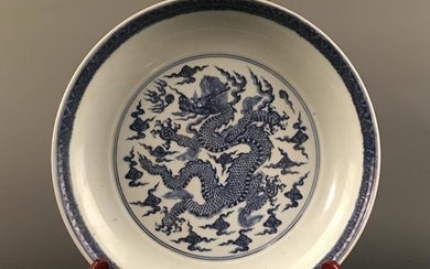 Chinese Blue-White 'Dragon' Plate