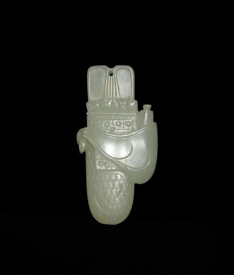 Chinese Carved Jade Pendant, 19th Century