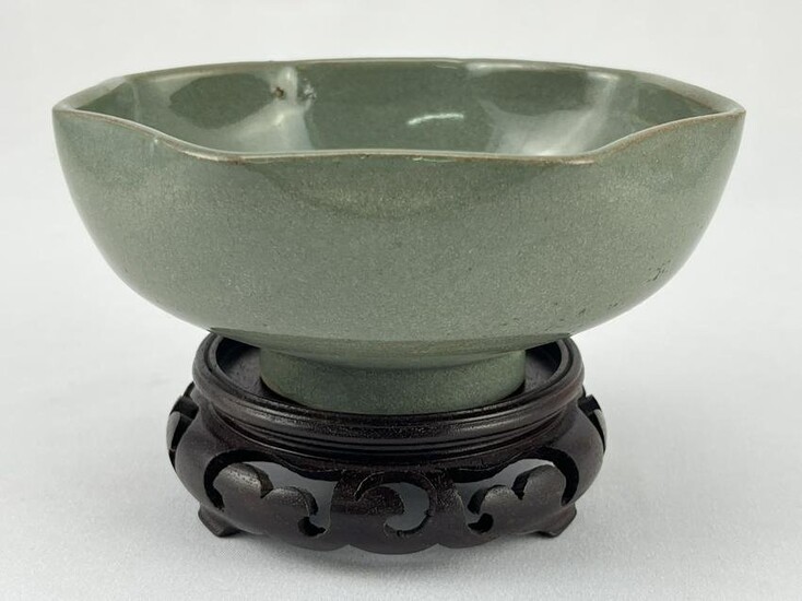 Chinese Celadon Lobed Bowl