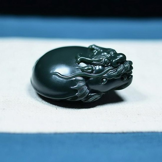 Chinese Hetian Jade Statue -Tortoise