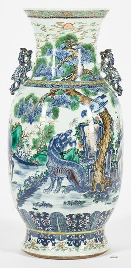 Chinese Qianlong Doucai Porcelain Floor Vase or Jar