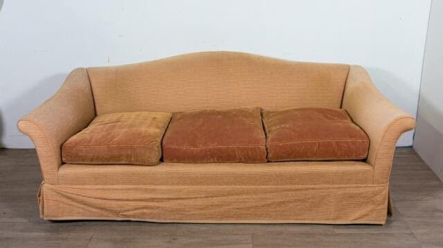 Chippendale Style Upholstered Couch