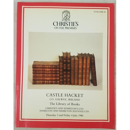 Christies catalogue of Library of Rare Books at Castle Hacke...