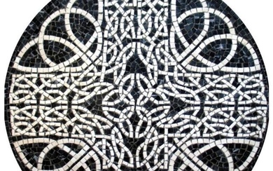 Circle Geometric Black Mosaic
