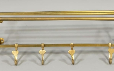 Coat rack, 20th century, brass. M