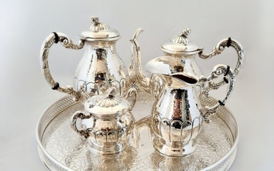 Coffee and tea service - Sophisticated And Elegant Antonio Alvarez Silver Plated Tea & Coffee Service - Silver-plated, Alpacca