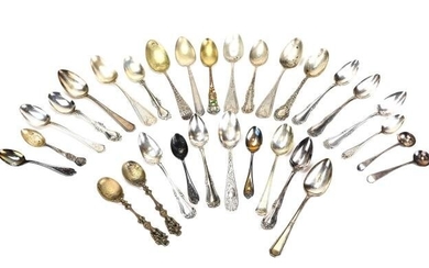 Collection Sterling & Silver Plated Teaspoons