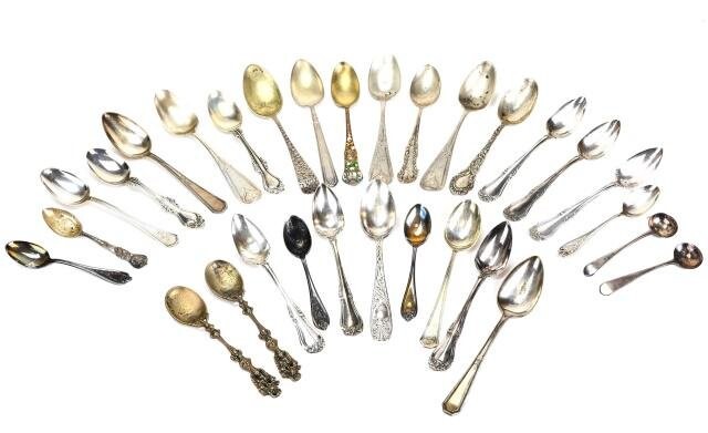 Collection Sterling & Silver Plated Teaspoons
